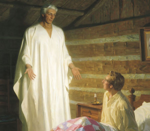 Angel Moroni appears to Joseph Smith Mormon