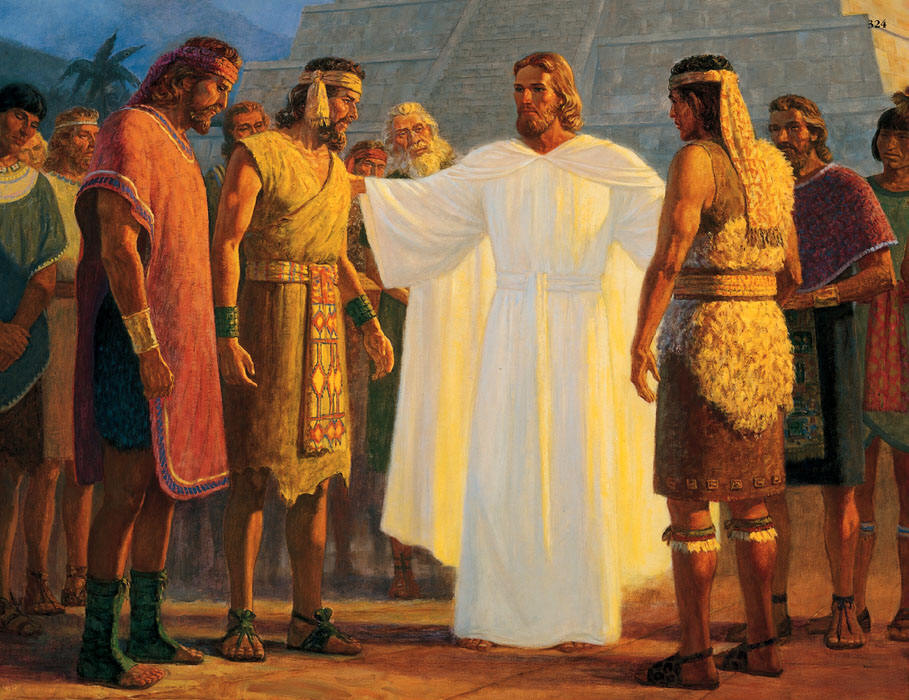 Christ visits Book of Mormon peoples